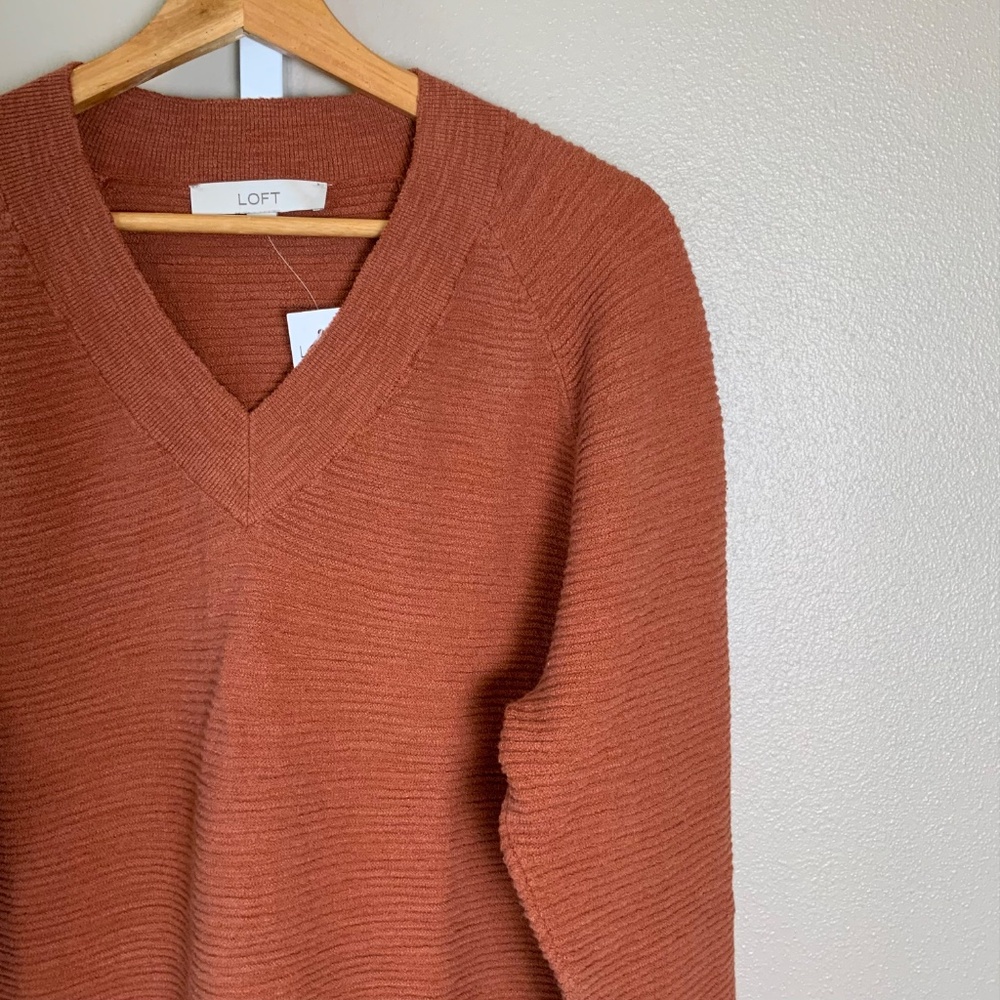 LOFT Raglan V-Neck Sweater - Picture 8 of 16